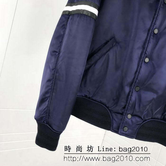 OFF-white 18FW新款 藍色飛行員棉服夾克 時尚百搭外套 男女同款 ydi1590